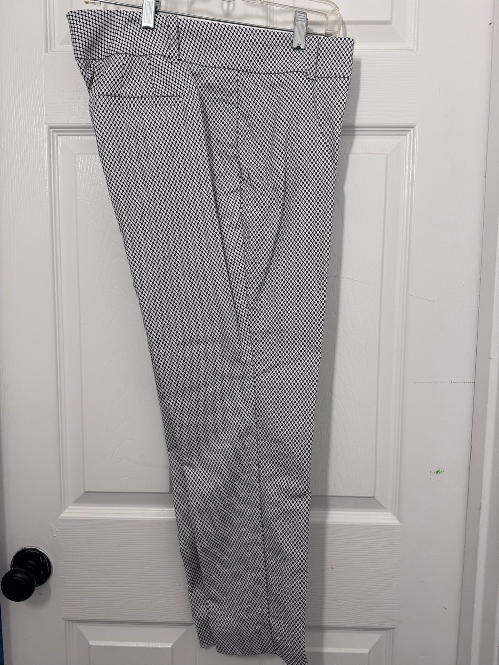 White House Black Market Women’s Micro-Check Dress Pants in Black and White